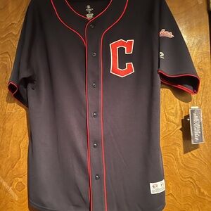 Majestic Black Jersey with Red Trim